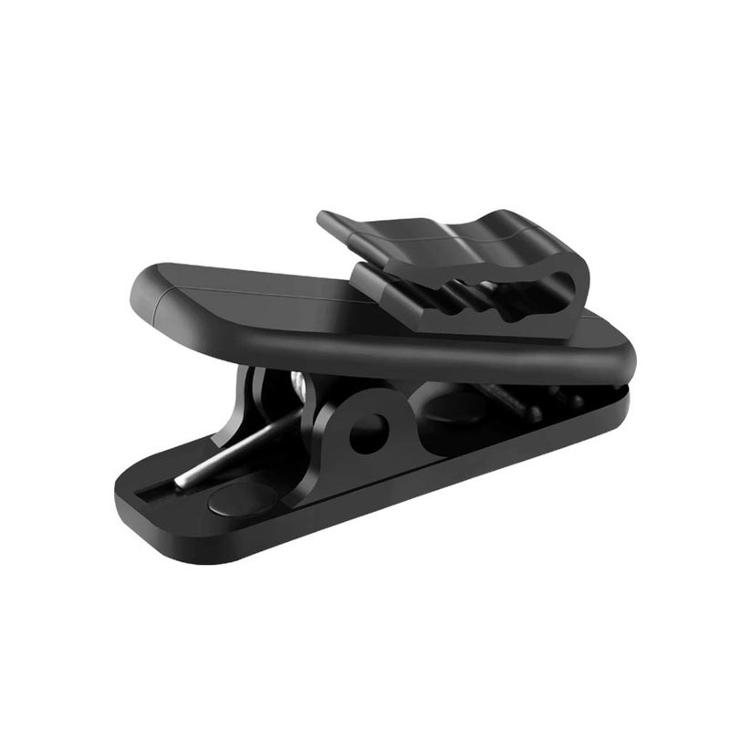 FENGWANGLI Headphone Clip for Shirt, 1 Inch Length Small Earbud Cord Management Earphone Mount Cable Clothing Clip to Keep Microphone Cord in Place for 1.5mm Diameter Round Wire (12 Pcs/Black) - Image 3